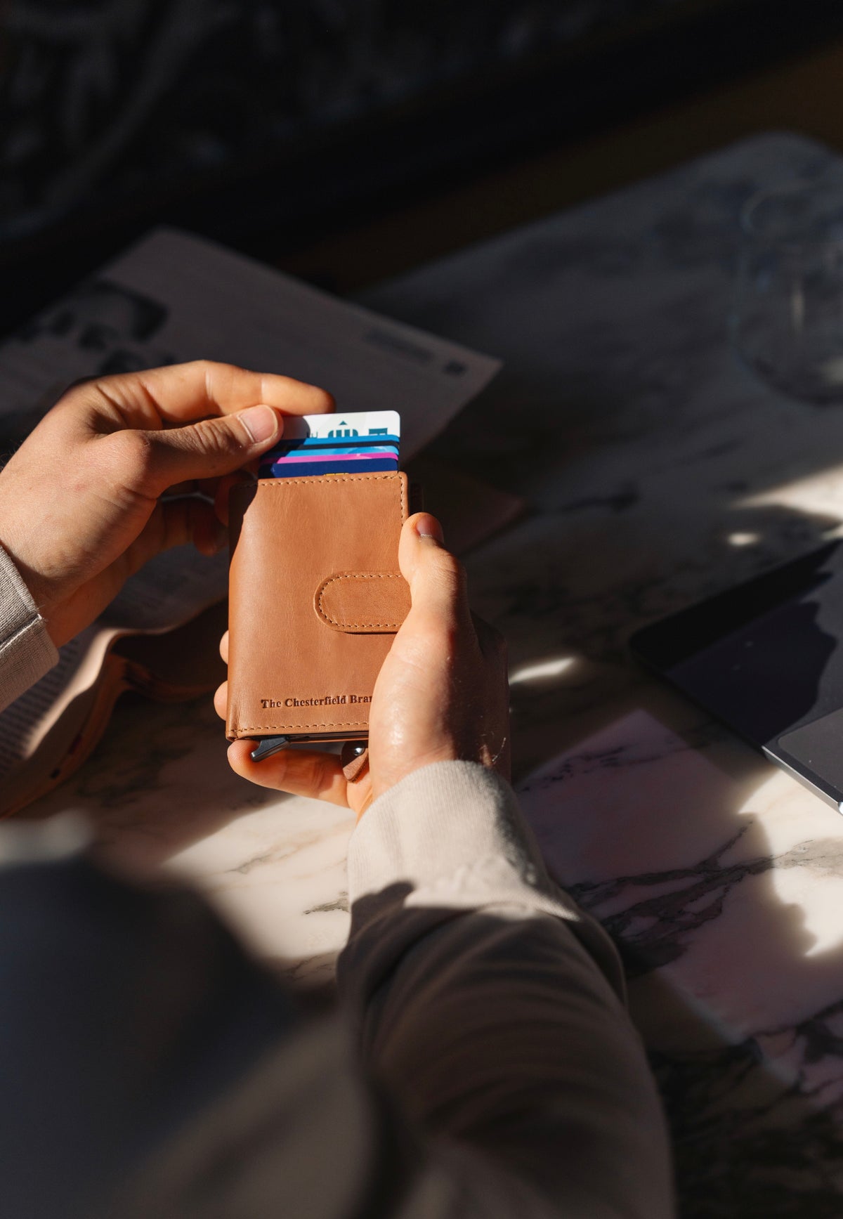 The Chesterfield Brand Loughton 0381 Cognac Portafoglio