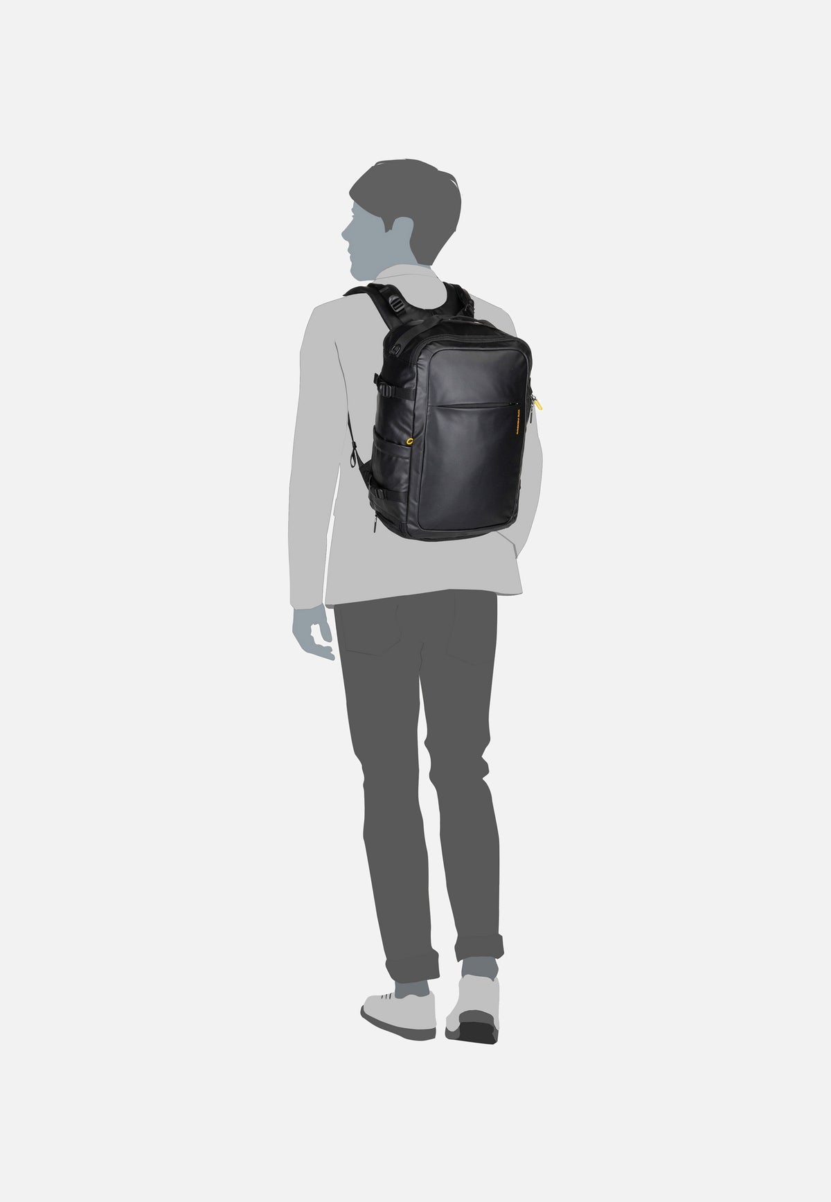 Mandarina Duck Eco Coated OST06 Black Travel Backpack