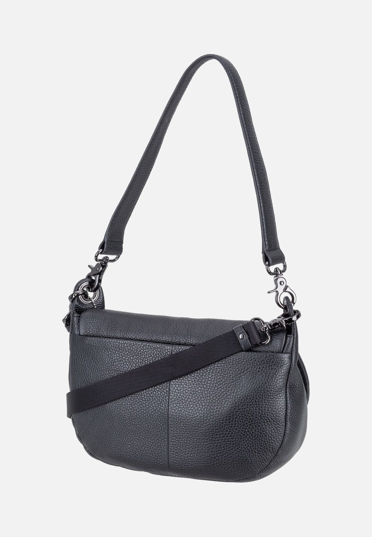 Mandarina Duck Mellow Leather Soft Hunting FZTA9 Nero Shoulder Bag