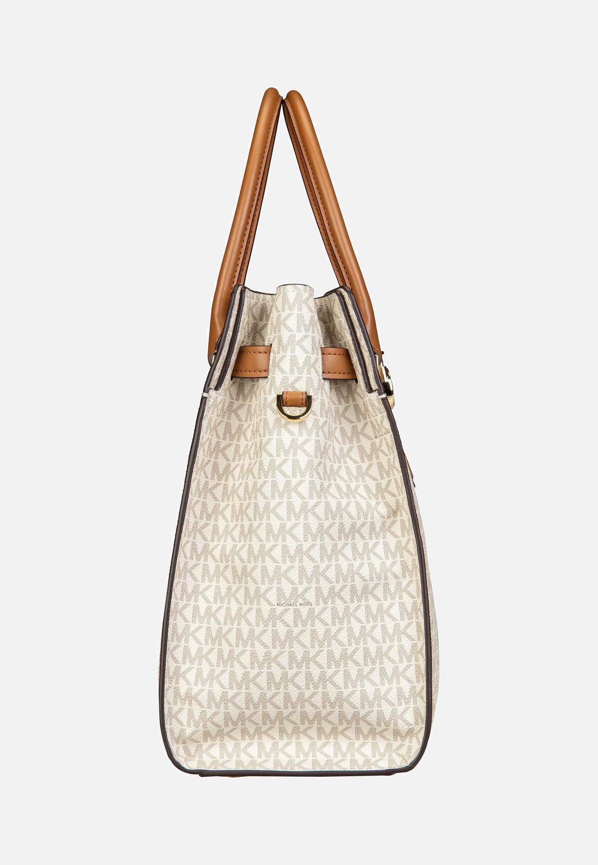 Michael Kors Hamilton LG Satchel MK SIG Vanilla/Acorn Cartera