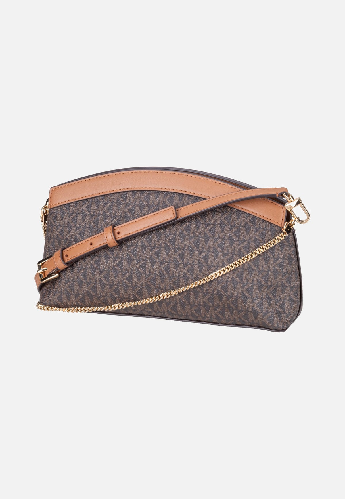 Michael Kors Athena SM Dome Chn Clutch Xbody Brown/Acorn Bolso bandolera