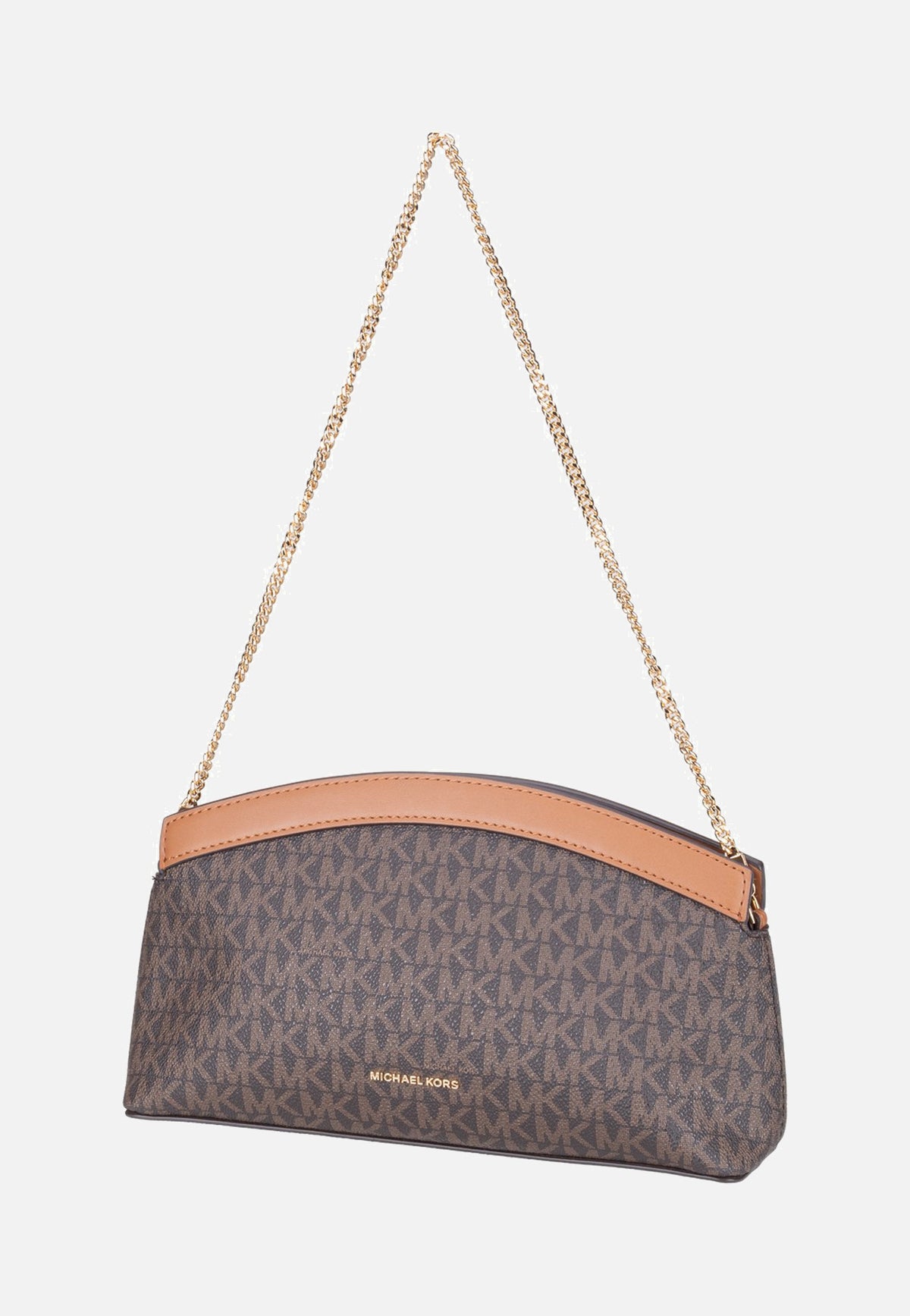Michael Kors Athena SM Dome Chn Clutch Xbody Brown/Acorn Bolso bandolera