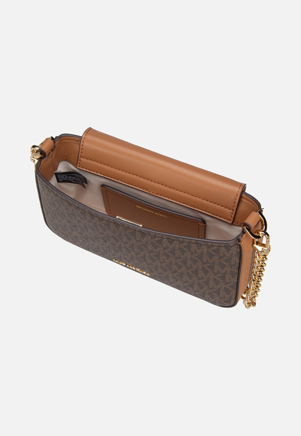 Michael Kors Bryant SM Conv Xbody Pouchette Brown/Acorn Bolso de noche