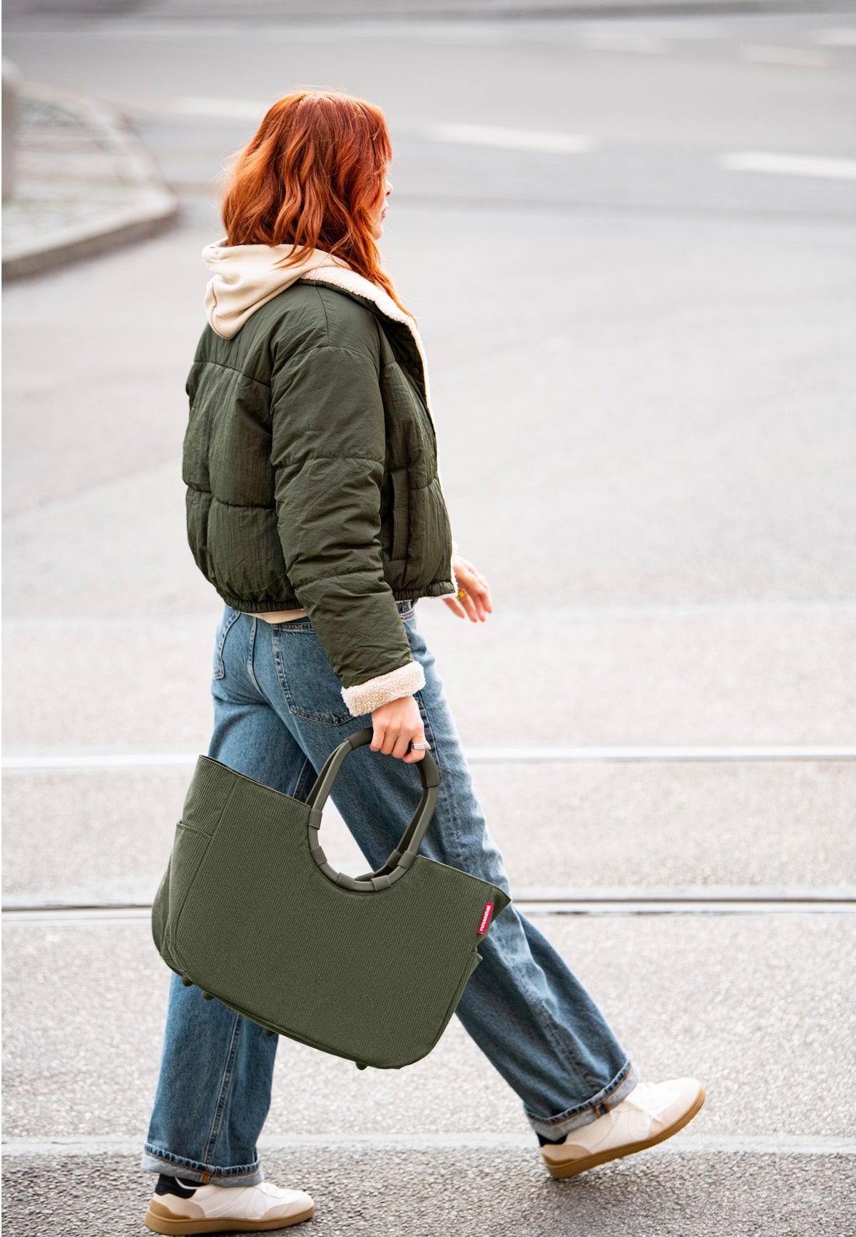 reisenthel Loopshopper L Cord Dark Matcha Carrello della spesa