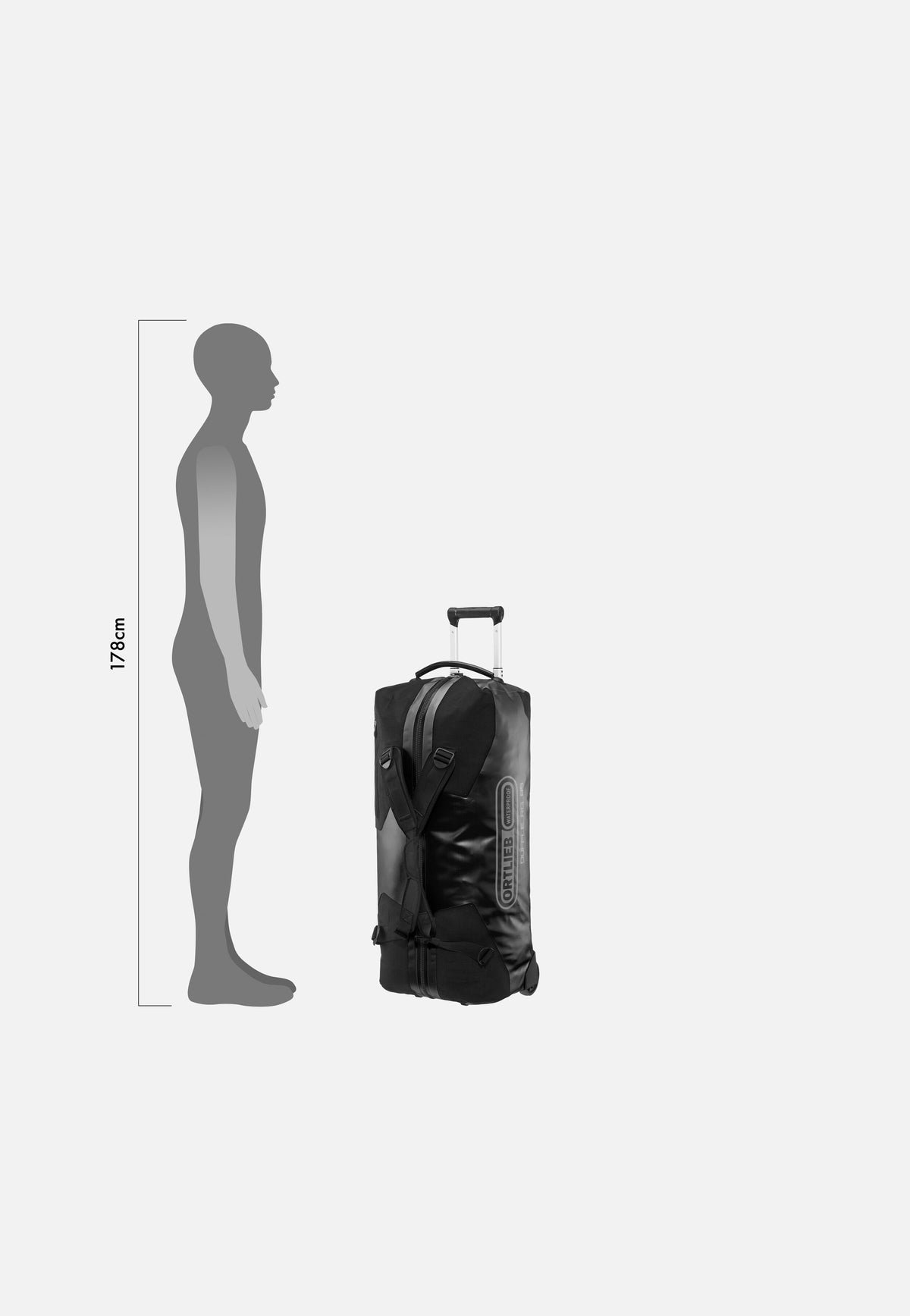 ORTLIEB Duffle RG 85L Schwarz Sac de voyage à roulettes