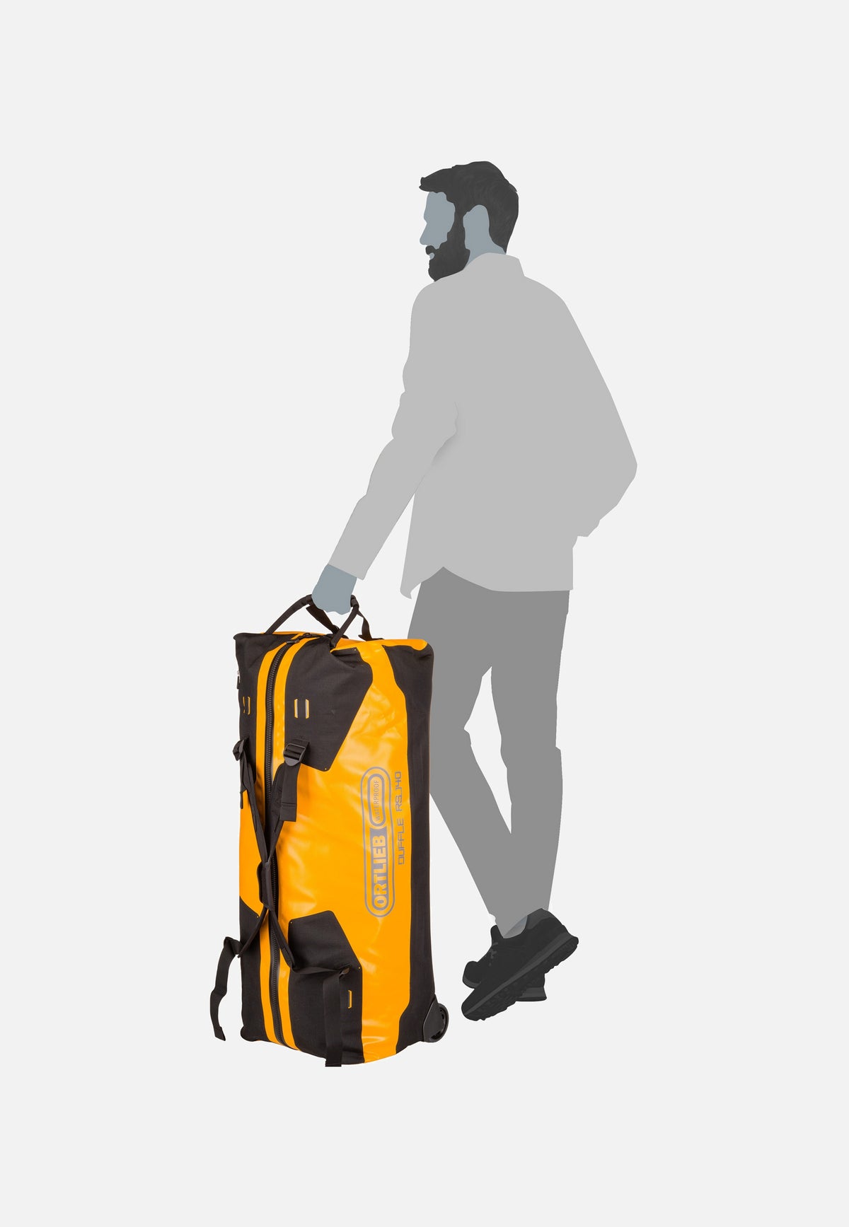 ORTLIEB Duffle RS 140L Sonnengelb Schwarz Travel Bag with Wheels