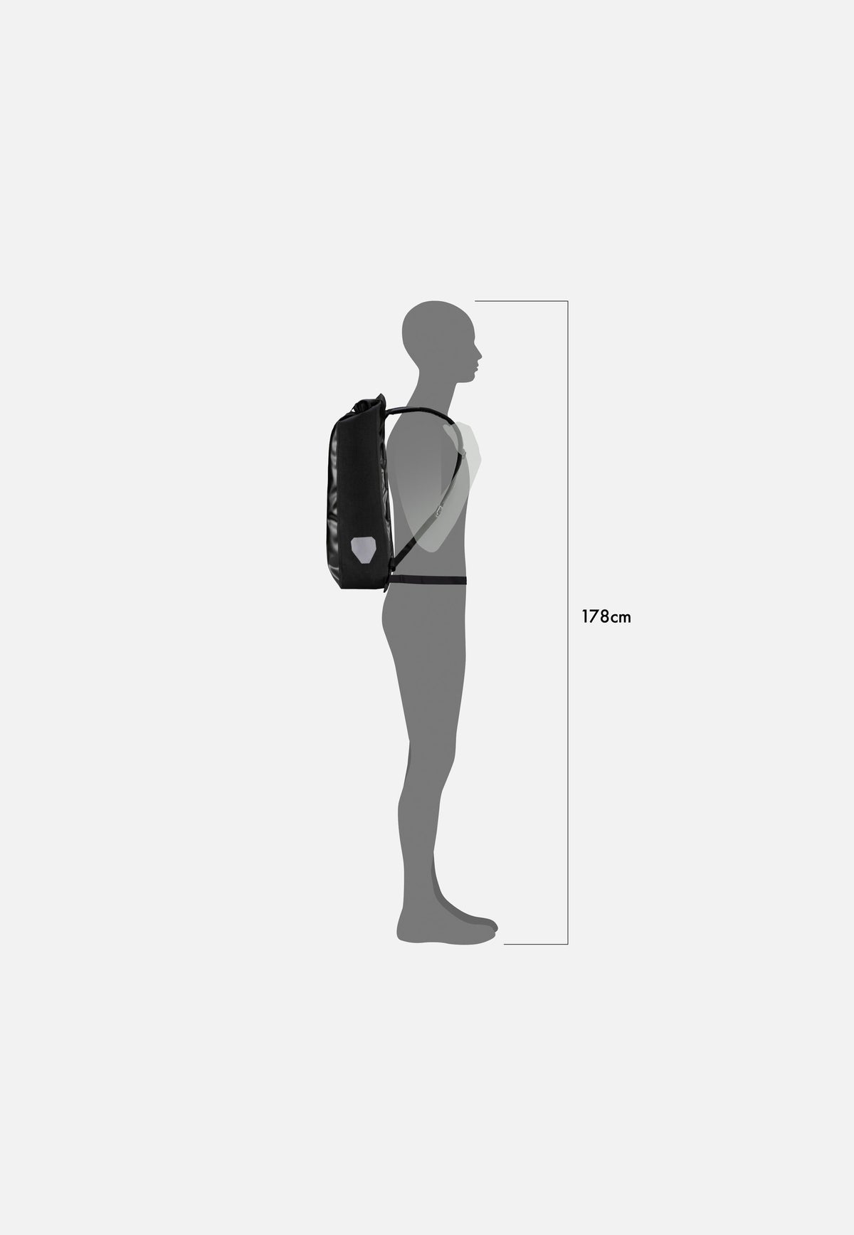 ORTLIEB Messenger-Bag Schwarz Mochila enrollable
