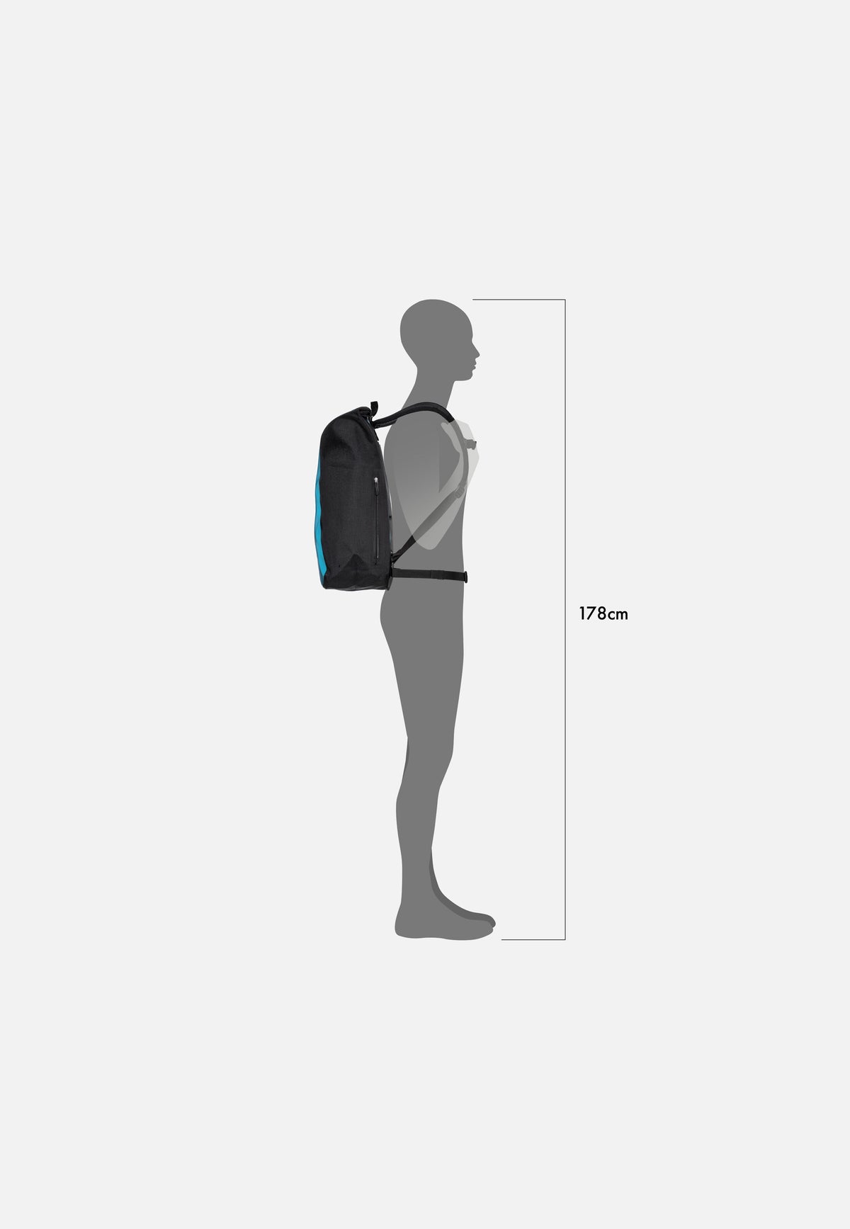 ORTLIEB Velocity 29L Petrol Schwarz Sac à dos à enroulement