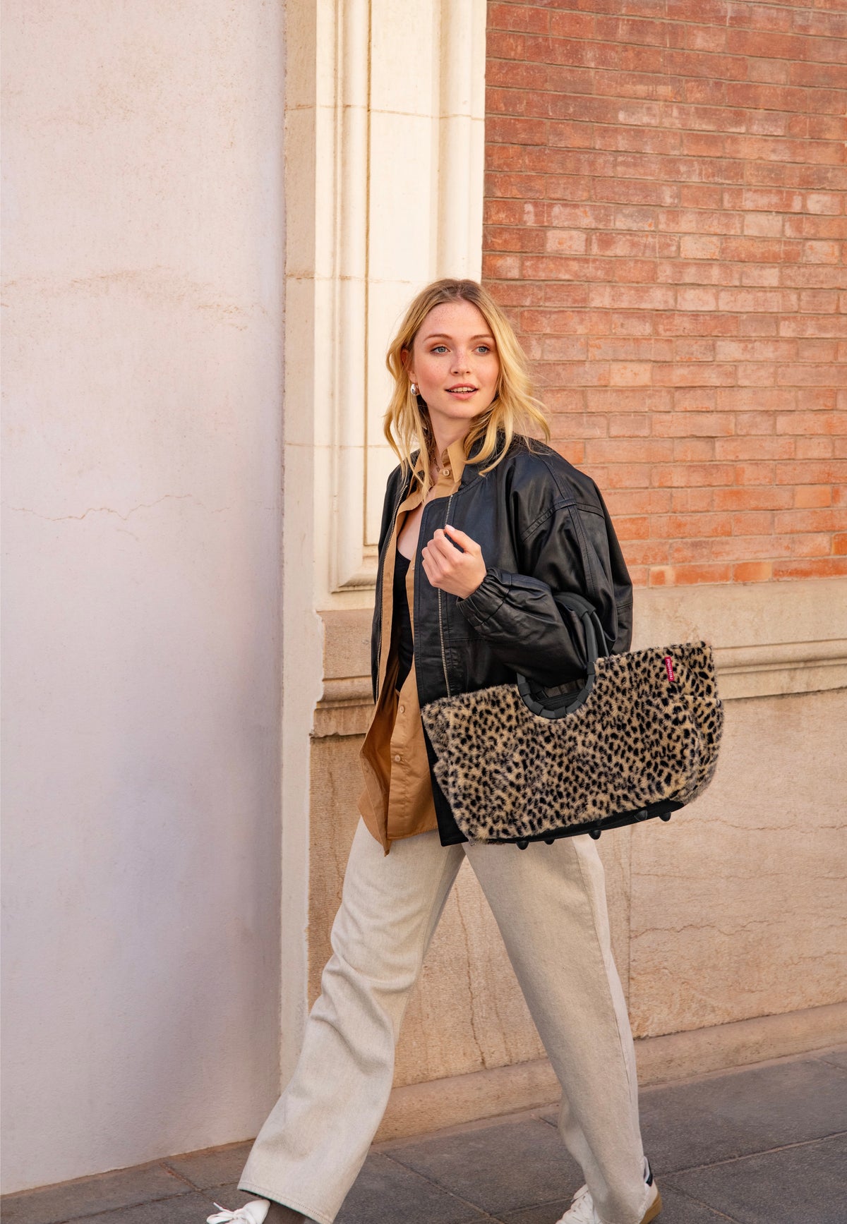 reisenthel Loopshopper M Leo Fake Fur Cesta de la compra