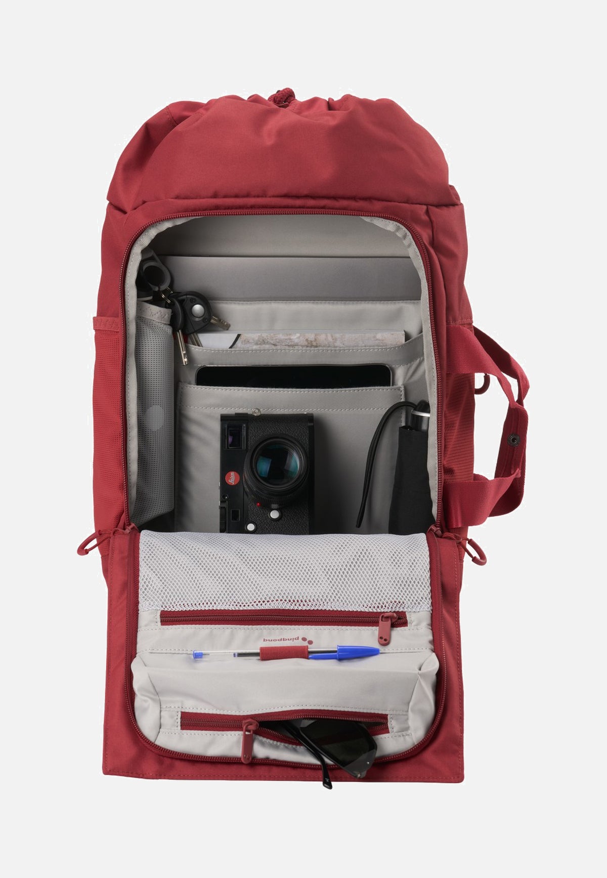pinqponq Blok Medium Sienna Red Zaino da viaggio