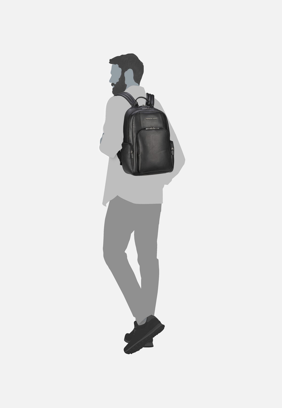 Porsche Design Roadster Leather M1 Black Mochila