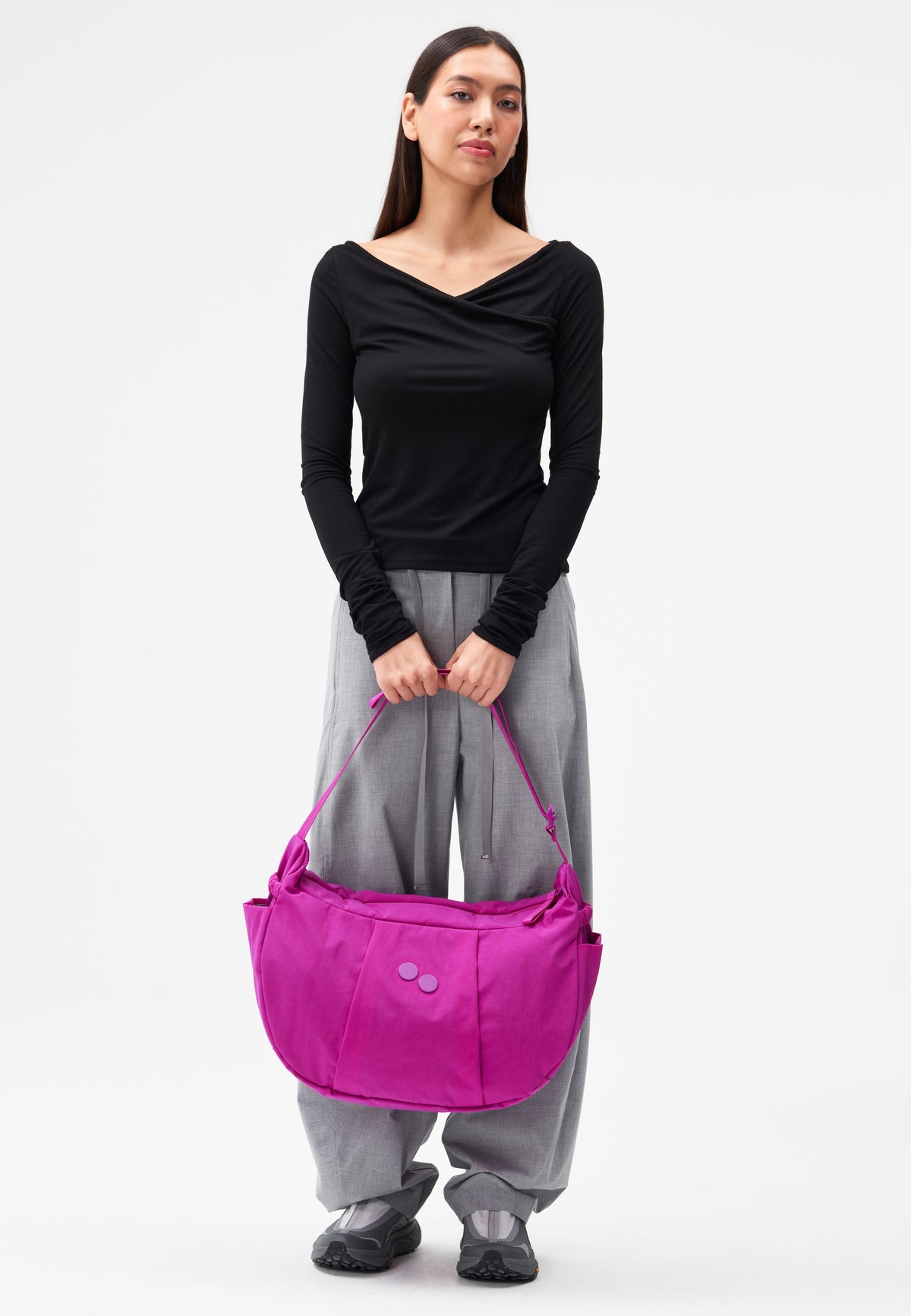 pinqponq Krumm Large Crinkle Fuchsia Sac Hobo