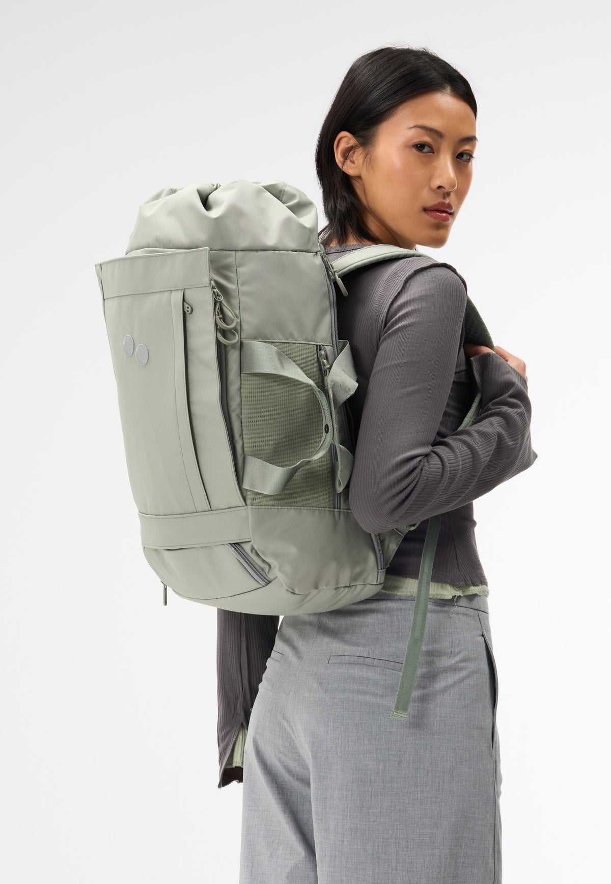 pinqponq Blok Medium Misted Mint Travel Backpack