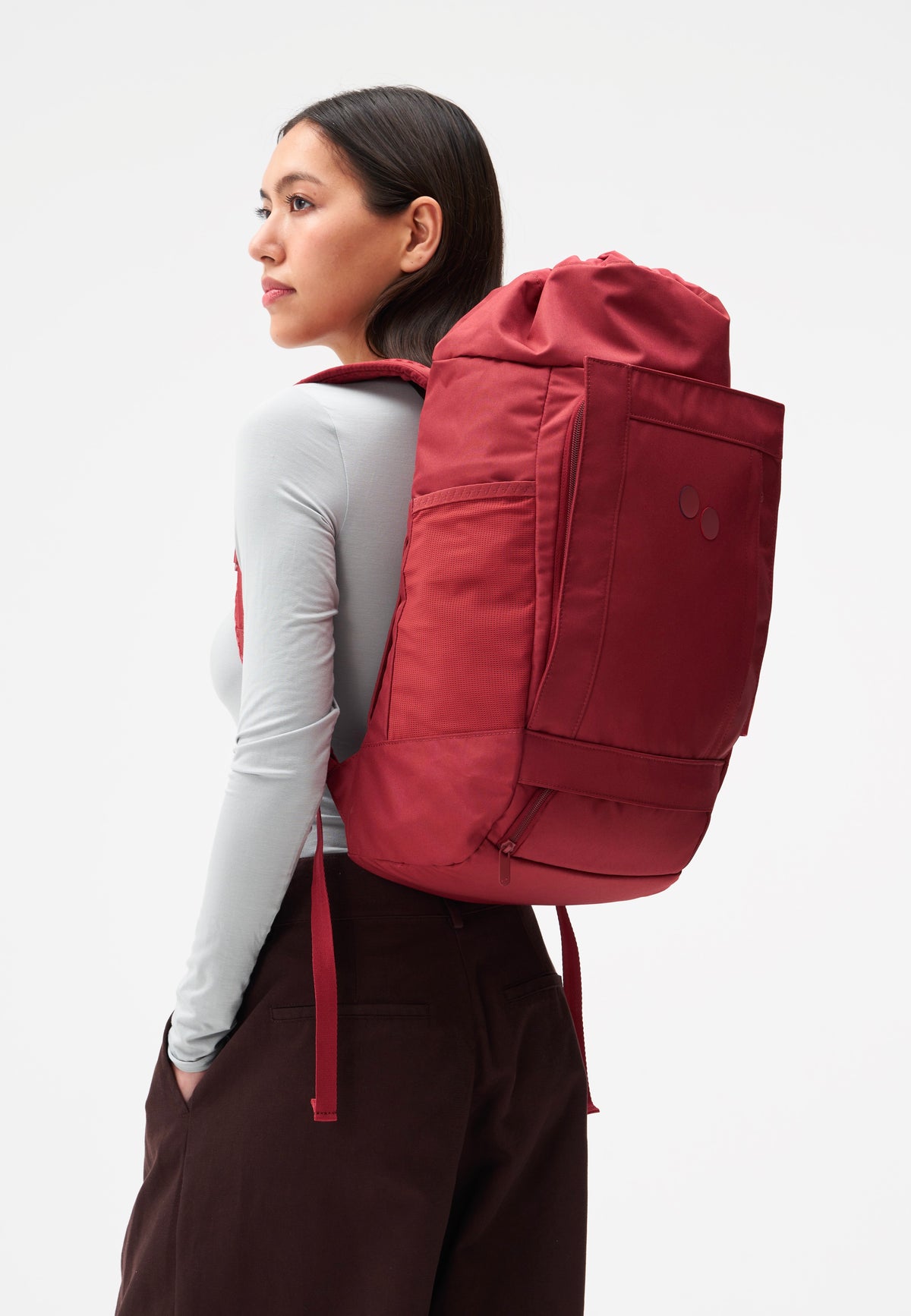 pinqponq Blok Medium Sienna Red Zaino da viaggio