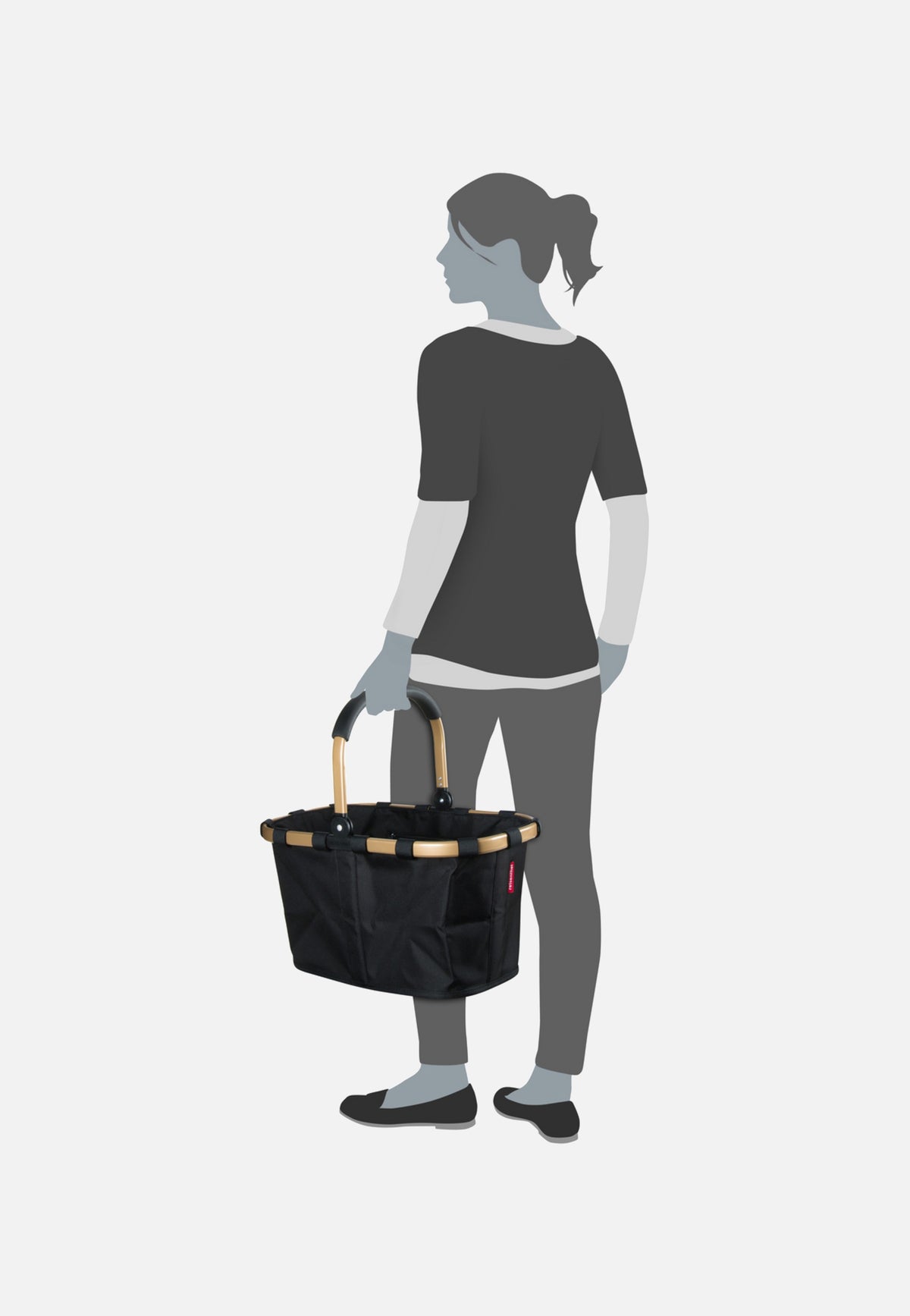 reisenthel Carrybag Frame Gold/Black Cesta de la compra