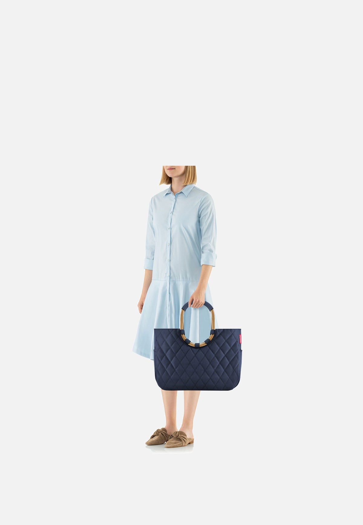 reisenthel Loopshopper L Frame Rhombus Midnight Gold Shopping Basket