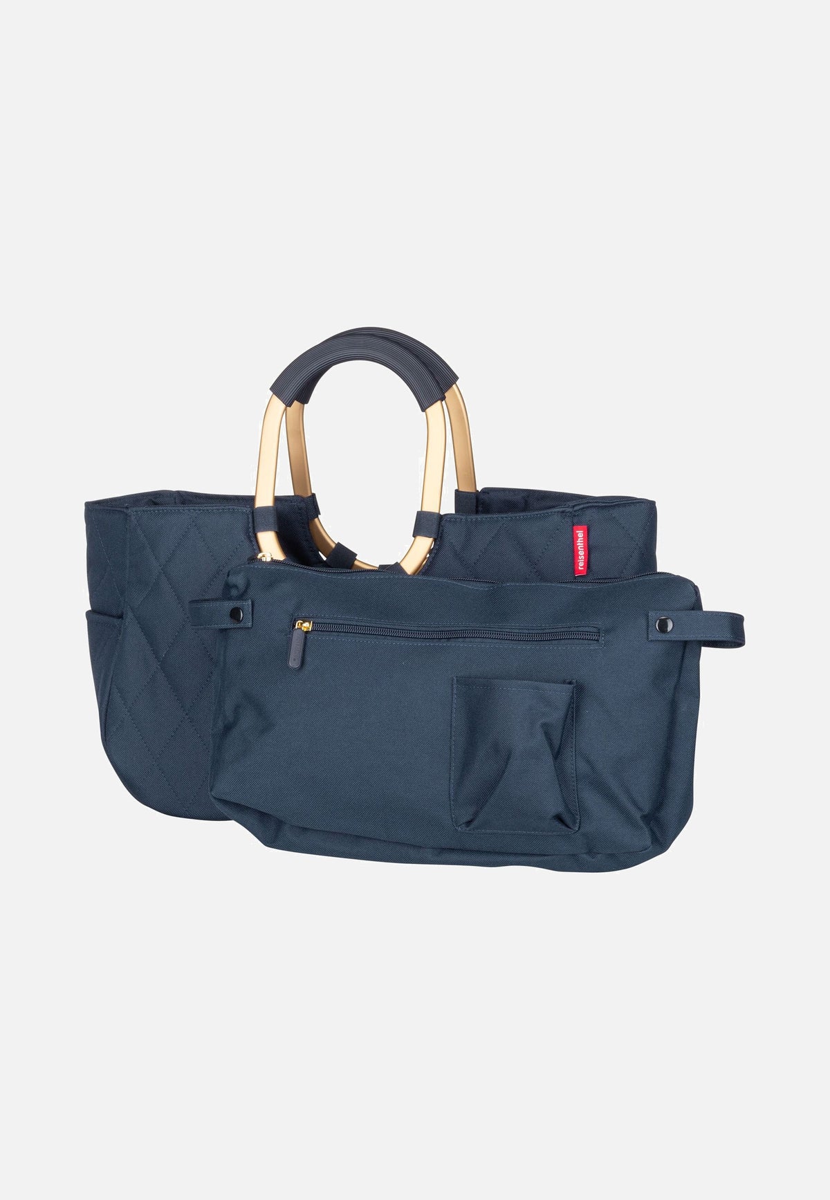 reisenthel Loopshopper M Frame Rhombus Midnight Gold Shopping Basket