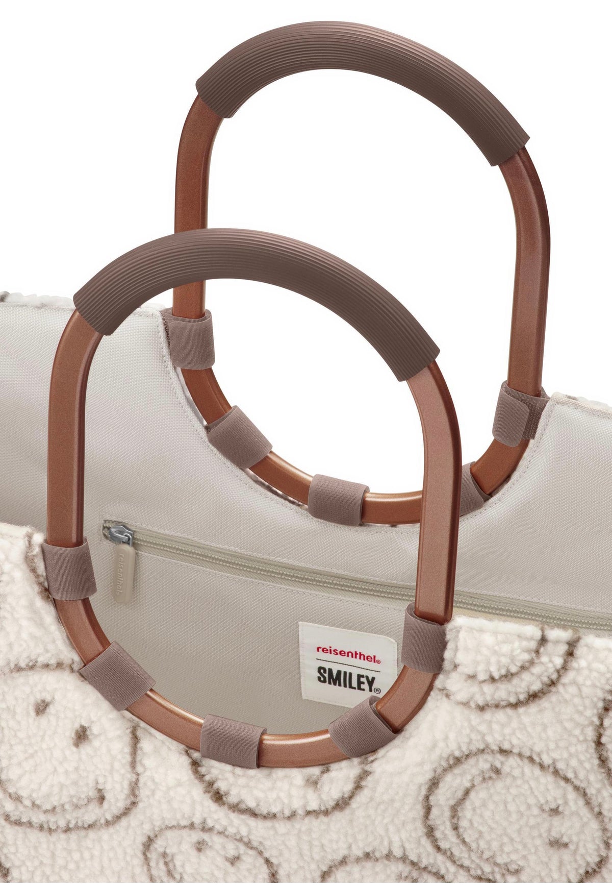reisenthel Loopshopper L Smiley® Teddy Chocolate Shopping Basket