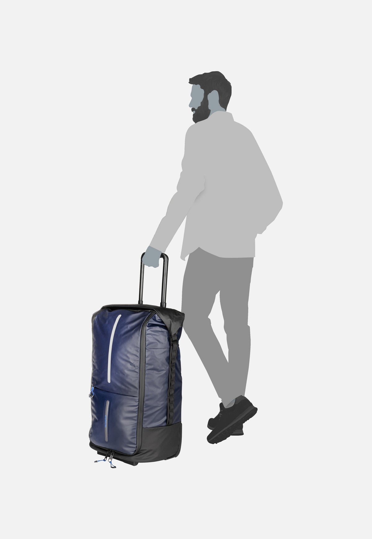 Samsonite Prodiver Foldable Duffle/WH 4-in-1 Blue Nights Travel Bag with Wheels