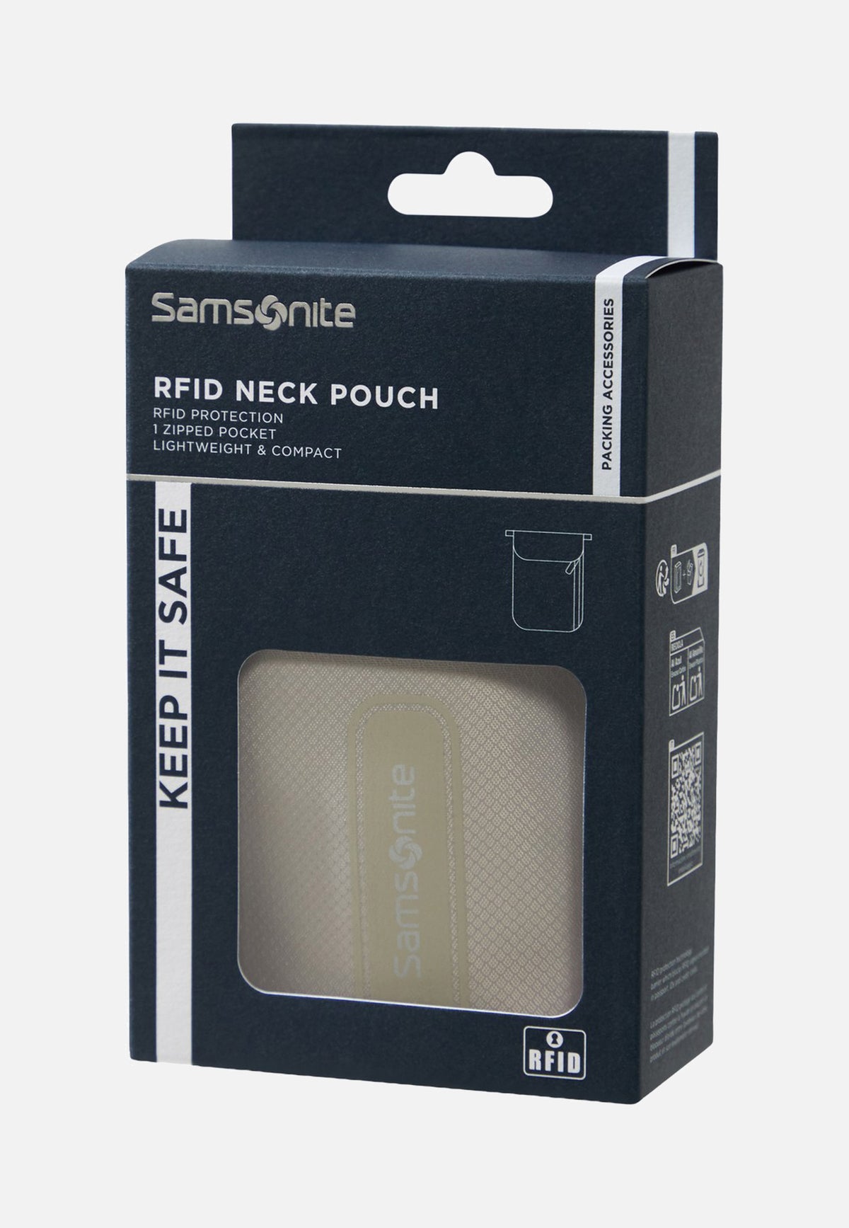 Samsonite TA Revolution RFID Neck Pouch Eclipse Grey Accessories
