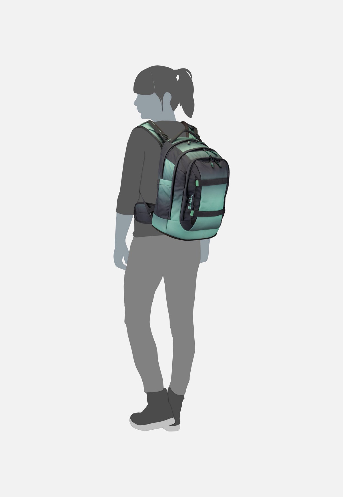 satch satch Pack Gradient Mint School Bag