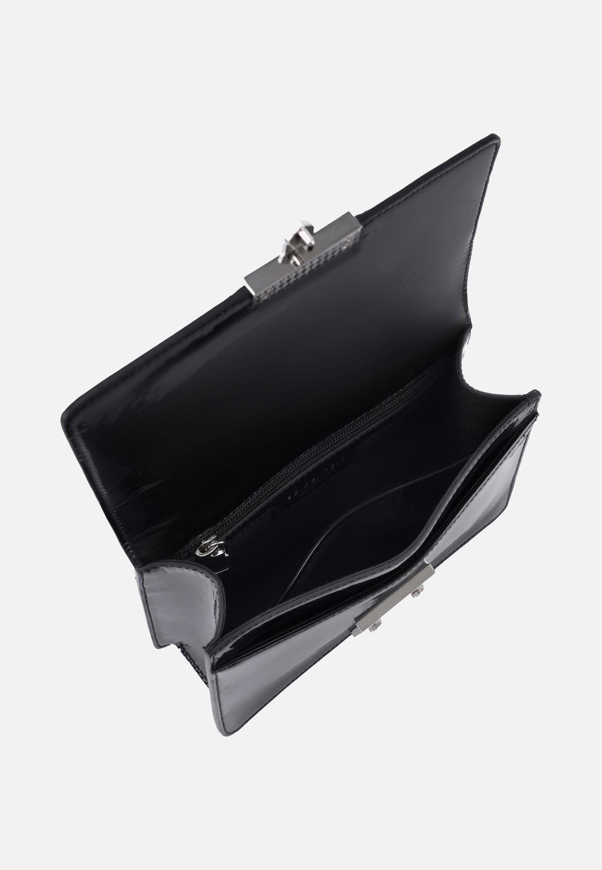 Seidenfelt Roros Mirror Patent Black Borsa da sera