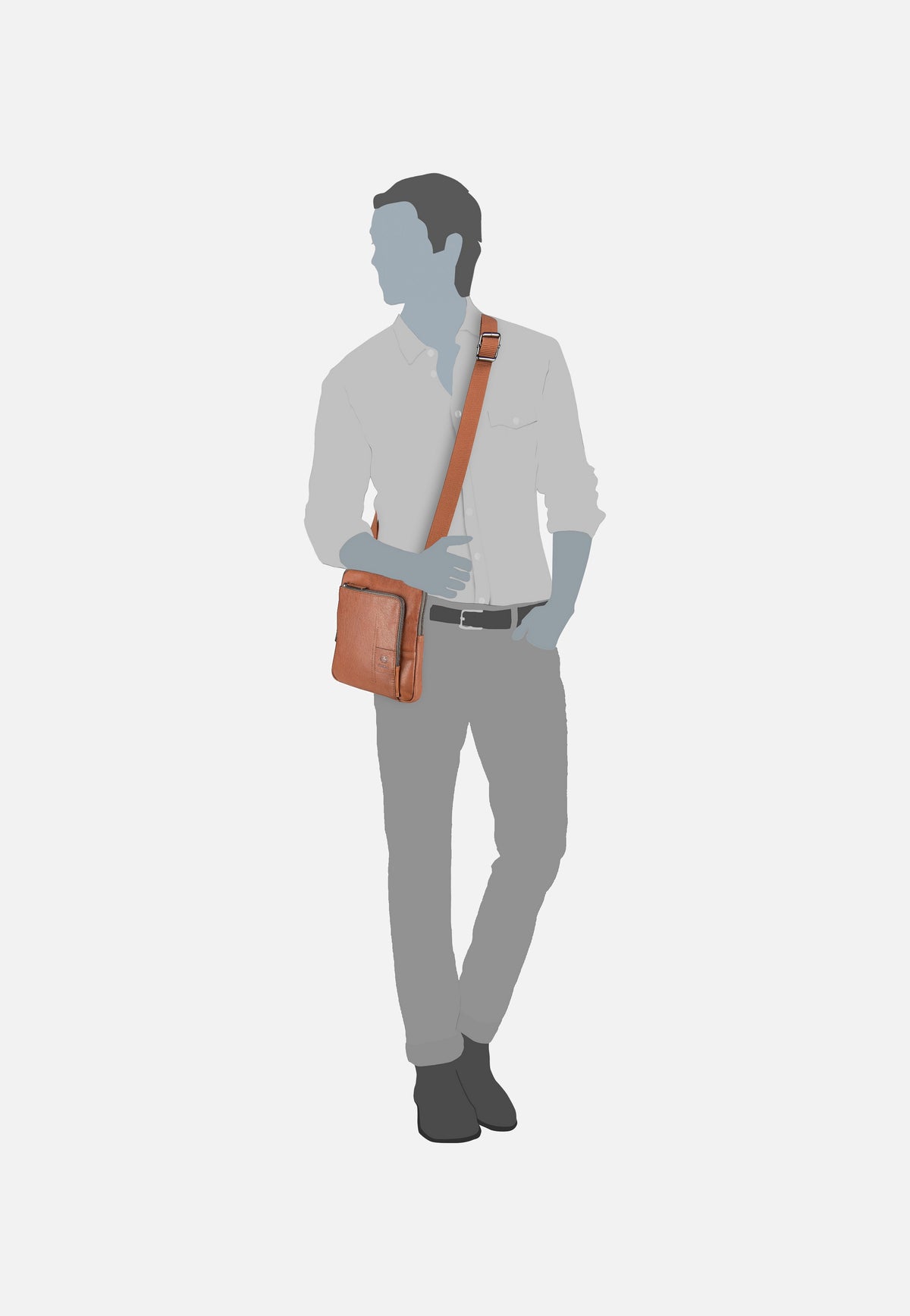Strellson Hyde Park XSVZ Cognac Crossbody Bag