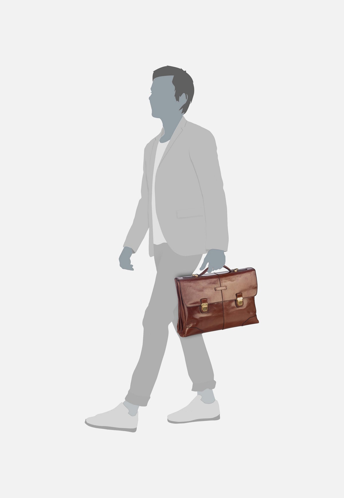 The Bridge Vespucci 3610 Marrone Briefcase
