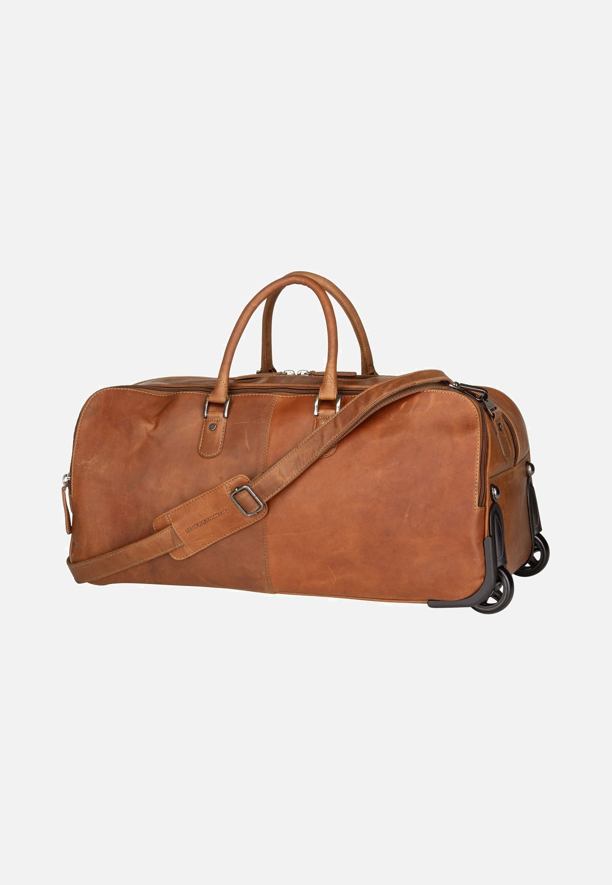 The Chesterfield Brand Jayven 0027 Cognac Travel Bag with Wheels