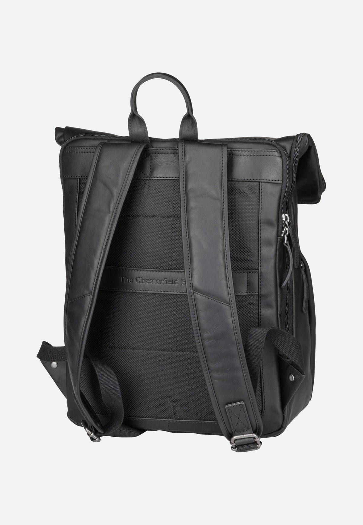 The Chesterfield Brand Savona 0322 Black Rolltop Backpack