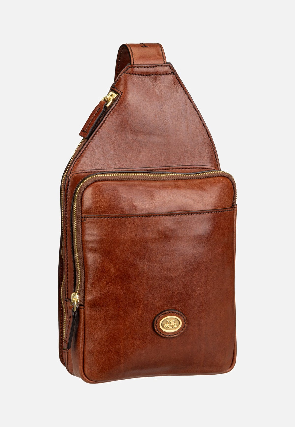 The Bridge Story Uomo Sling Pack Marrone/Oro Draagtas