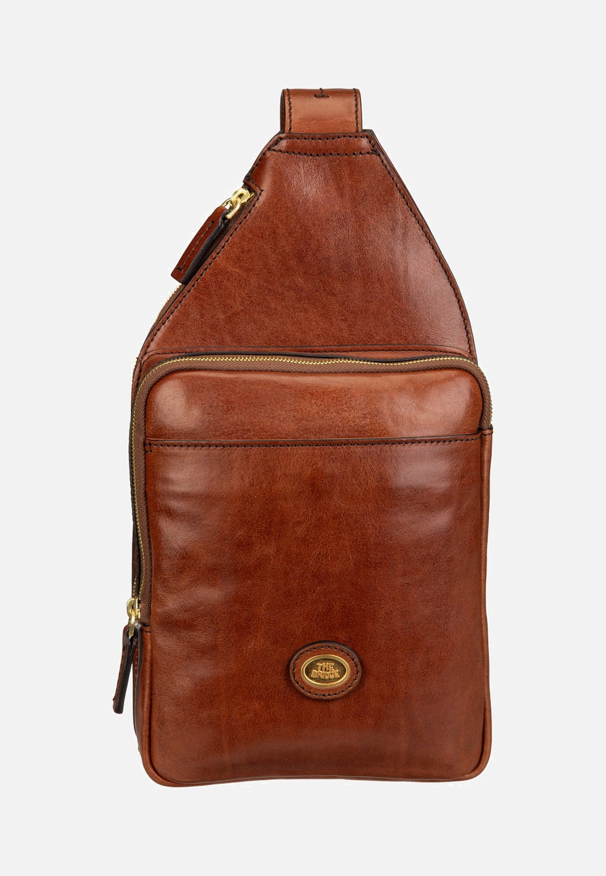 The Bridge Story Uomo Sling Pack Marrone/Oro Draagtas