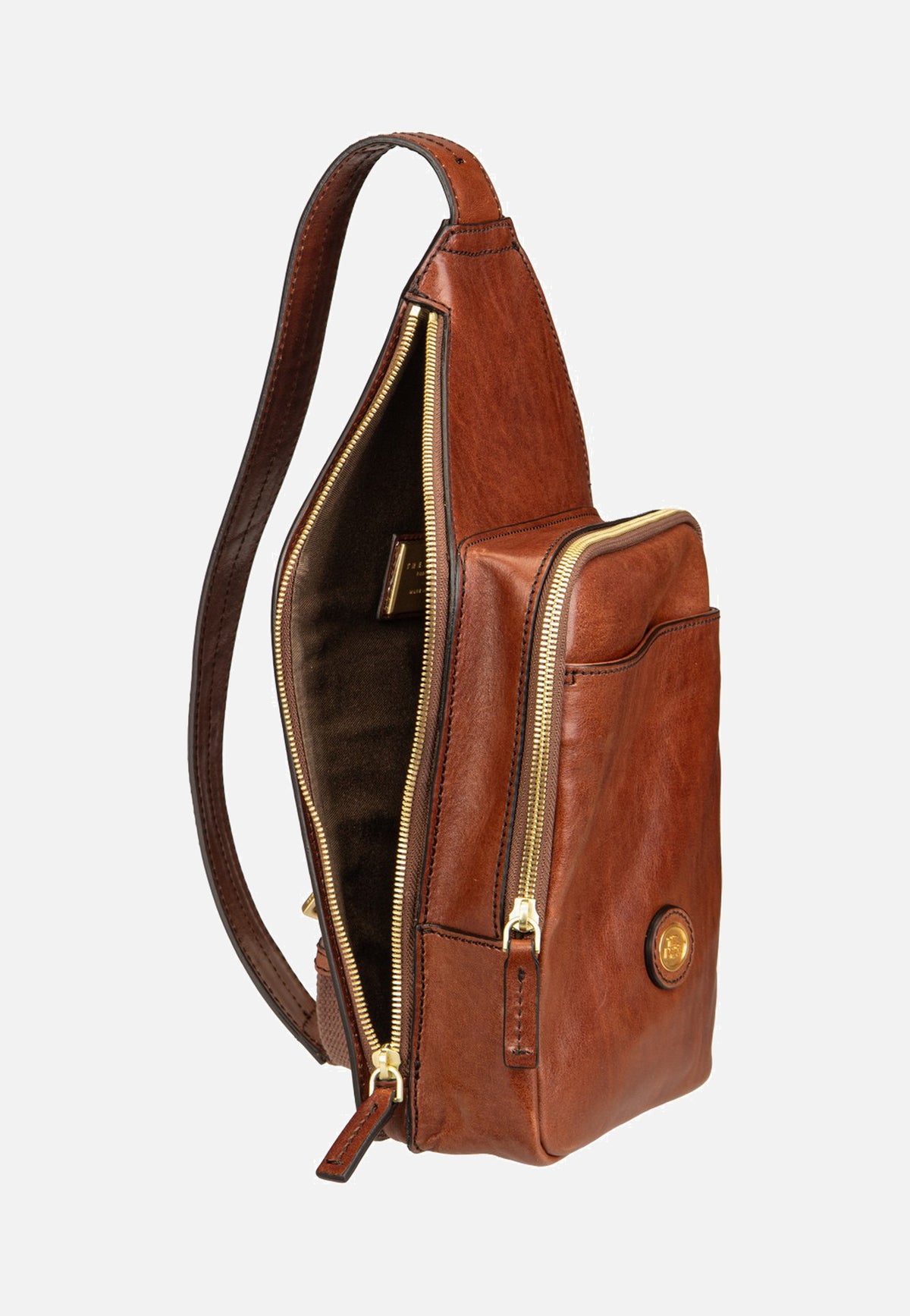 The Bridge Story Uomo Sling Pack Marrone/Oro Draagtas