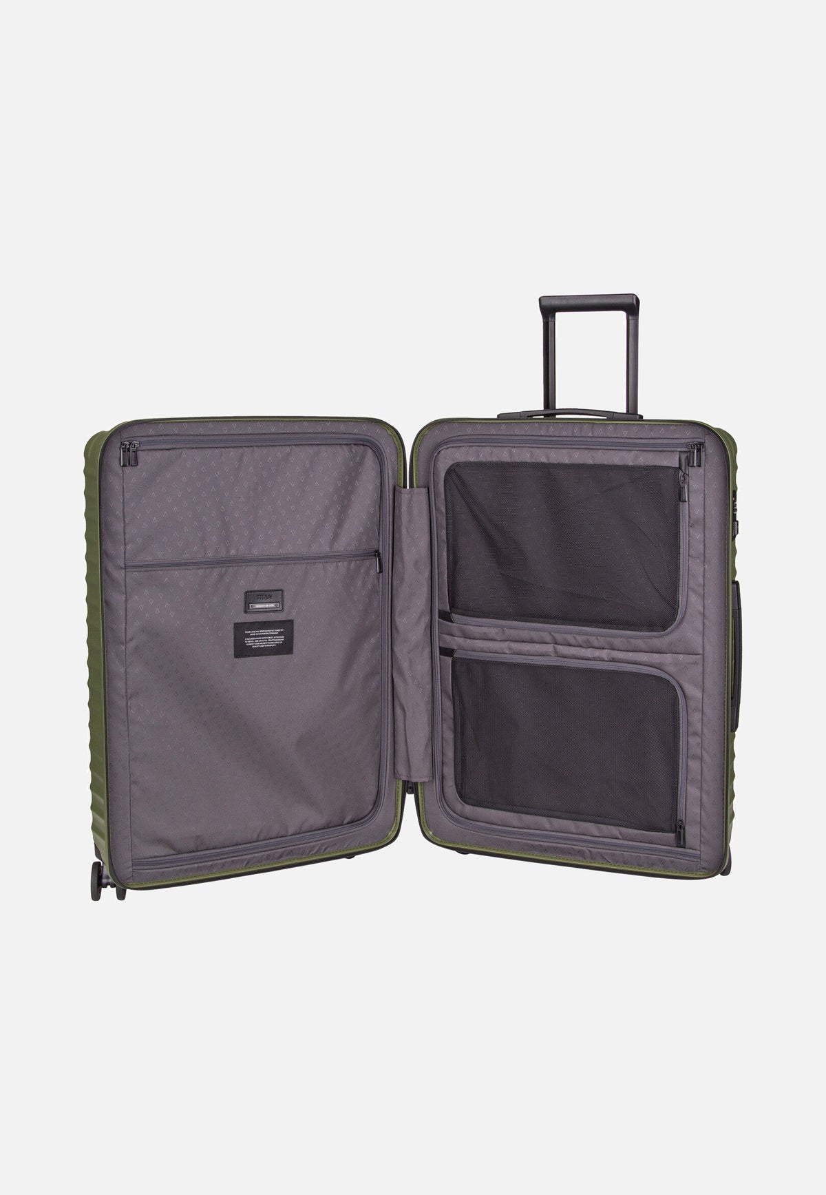 Titan UPGRADE 4w Trolley L Forest Green Suitcase