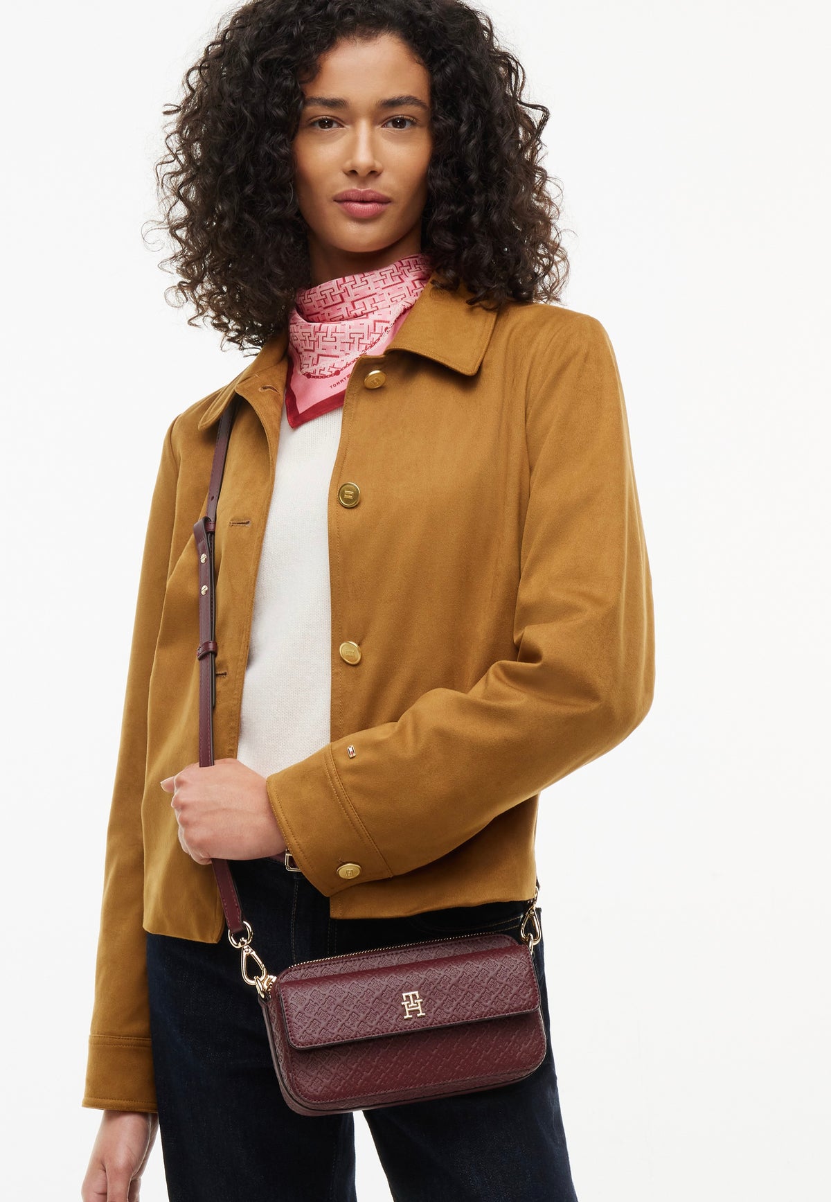 Tommy Hilfiger TH Icon Camera Mono Oxblood Borsa a tracolla