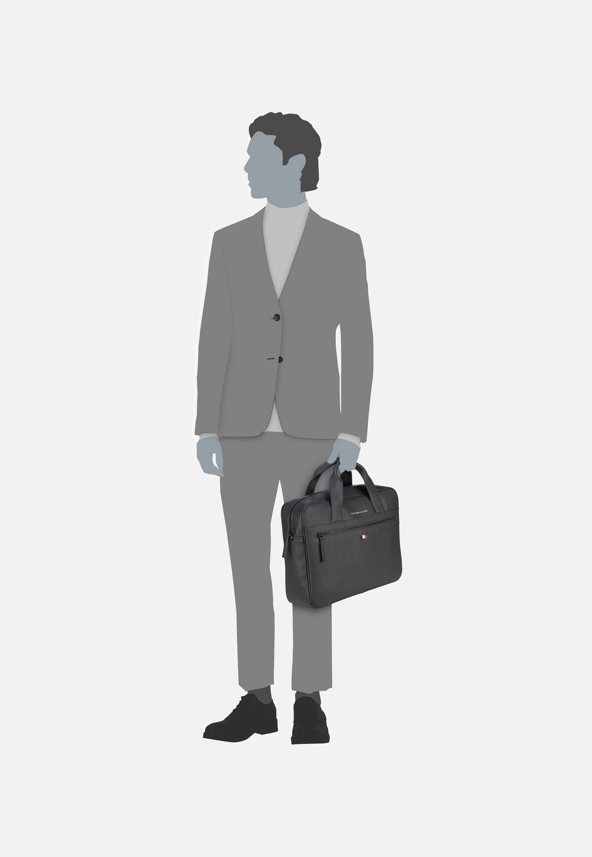 Tommy Hilfiger Essential PU Computer Bag Black Briefcase