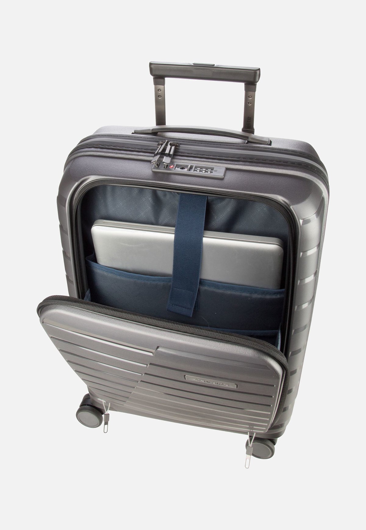 travelite Air Base 4-Rad Trolley S Vortasche Anthrazit Valigia