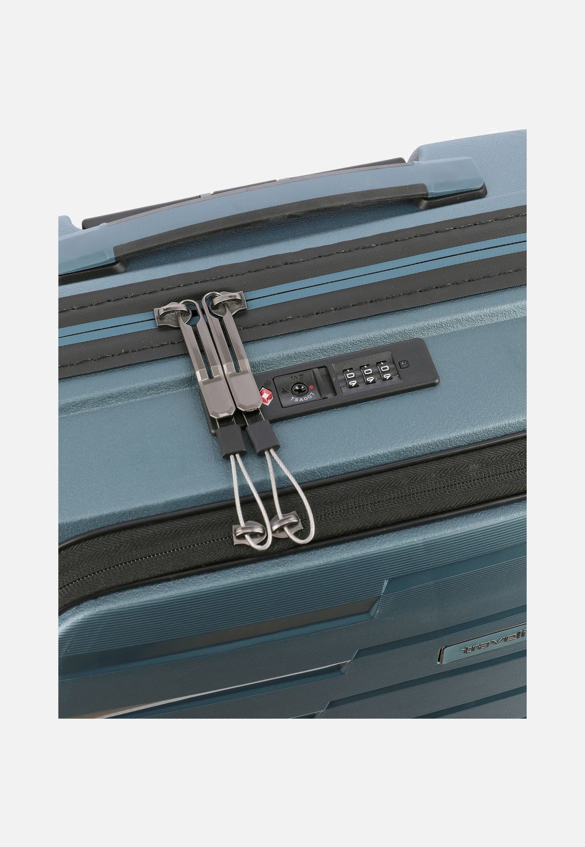 travelite Air Base 4-Rad Trolley S Vortasche Eisblau Maleta