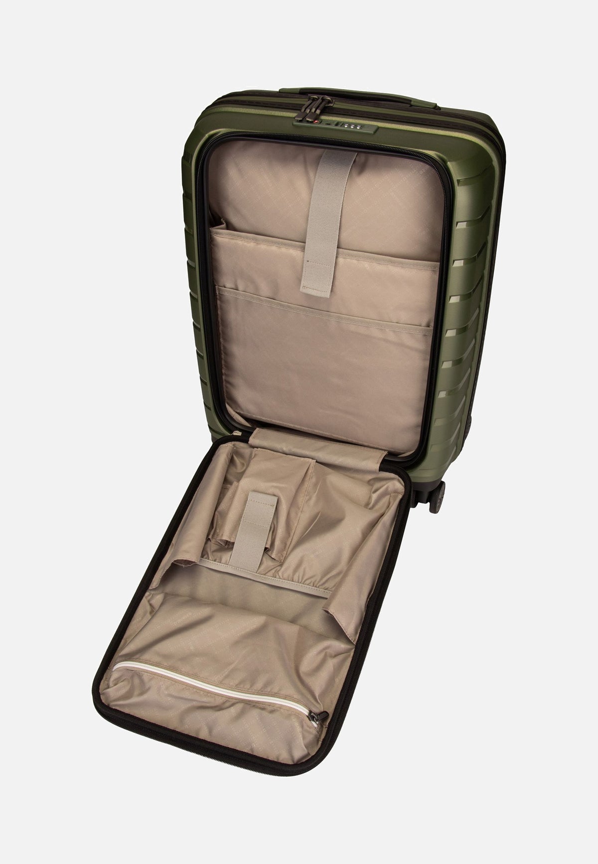travelite Air Base 4-Rad Trolley S Vortasche Olive Valigia