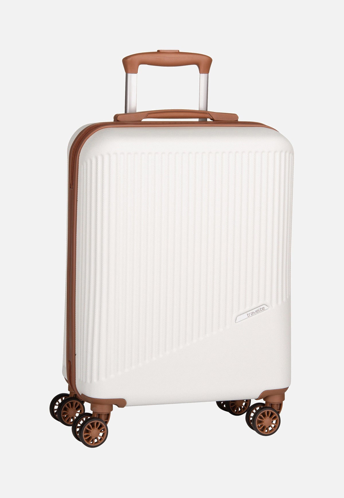 travelite Bali 4w Trolley S Weiss/Cognac Koffer