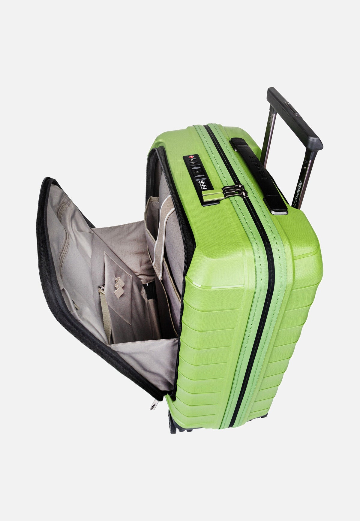 travelite Mooby 4w Trolley S Front Pocket Grün Suitcase
