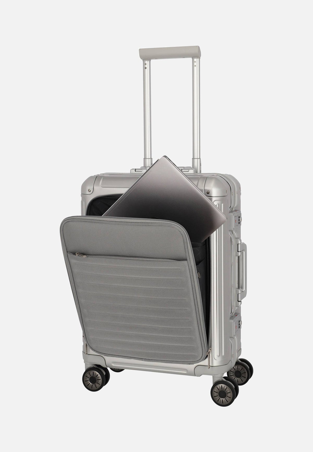 travelite Next 4w Trolley S+ Silber Suitcase