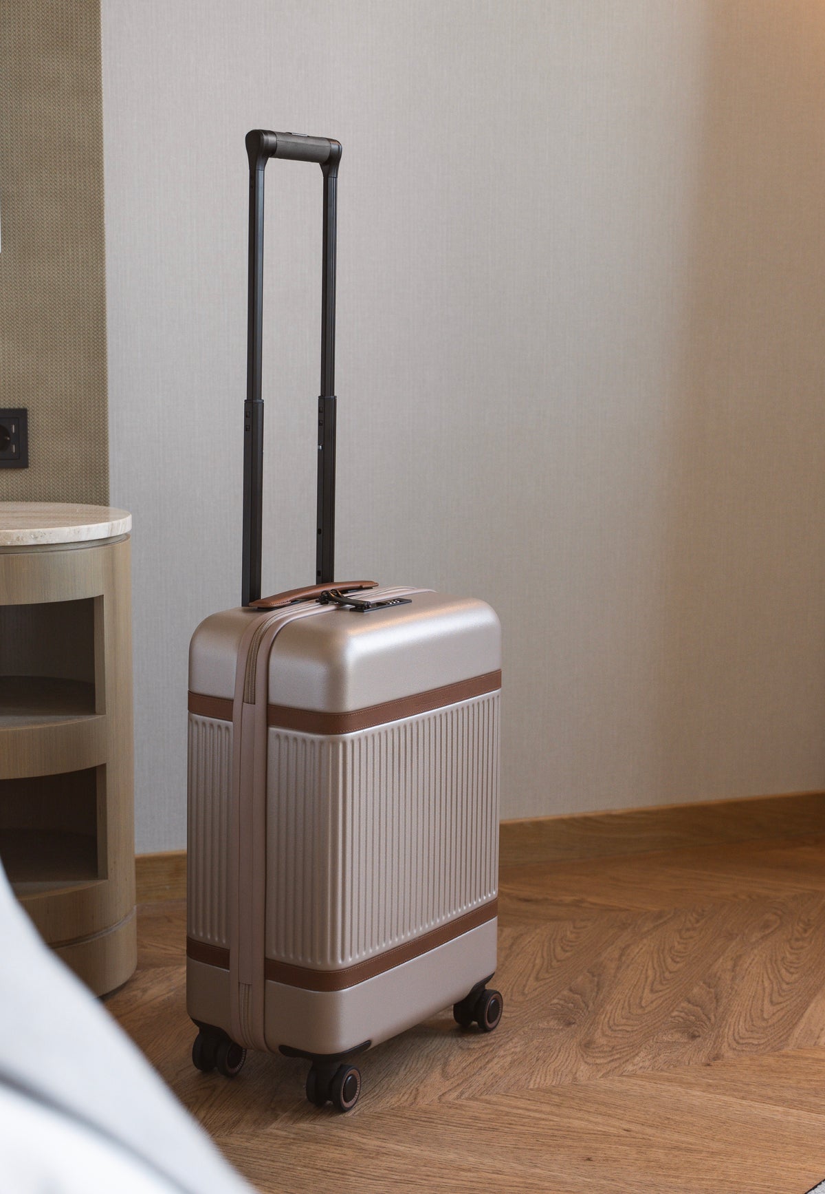 The Chesterfield Brand Zuna Cabin Champagne Suitcase