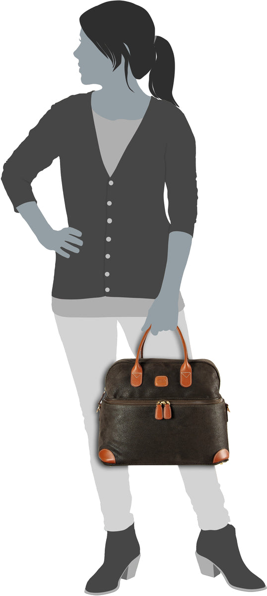 Bric's Life Camel Cosmetic Case – Silhouette View