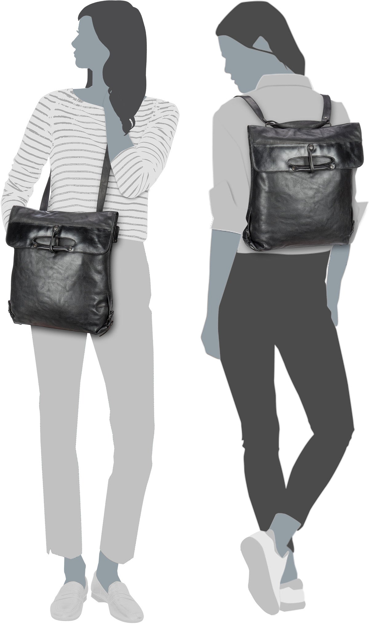 aunts & uncles Mrs. Apple Strudel Black Smoke Zaino – Vista Silhouette