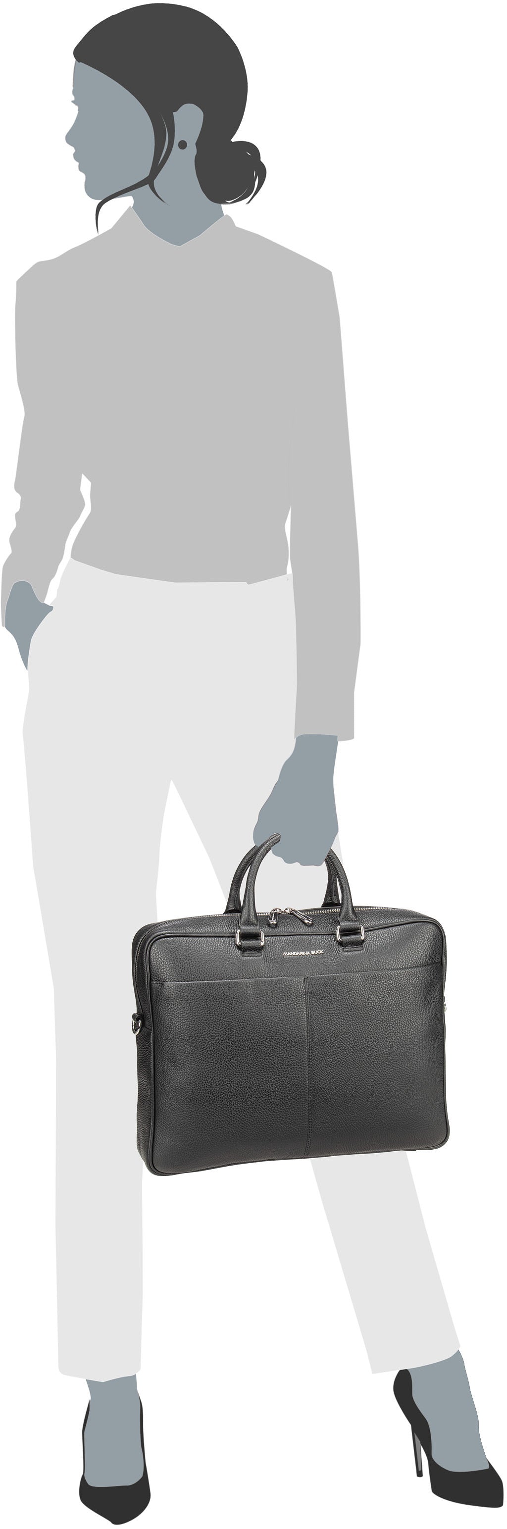 Mandarina Duck Mellow Urban MWC01 Avio Briefcase – Silhouette View