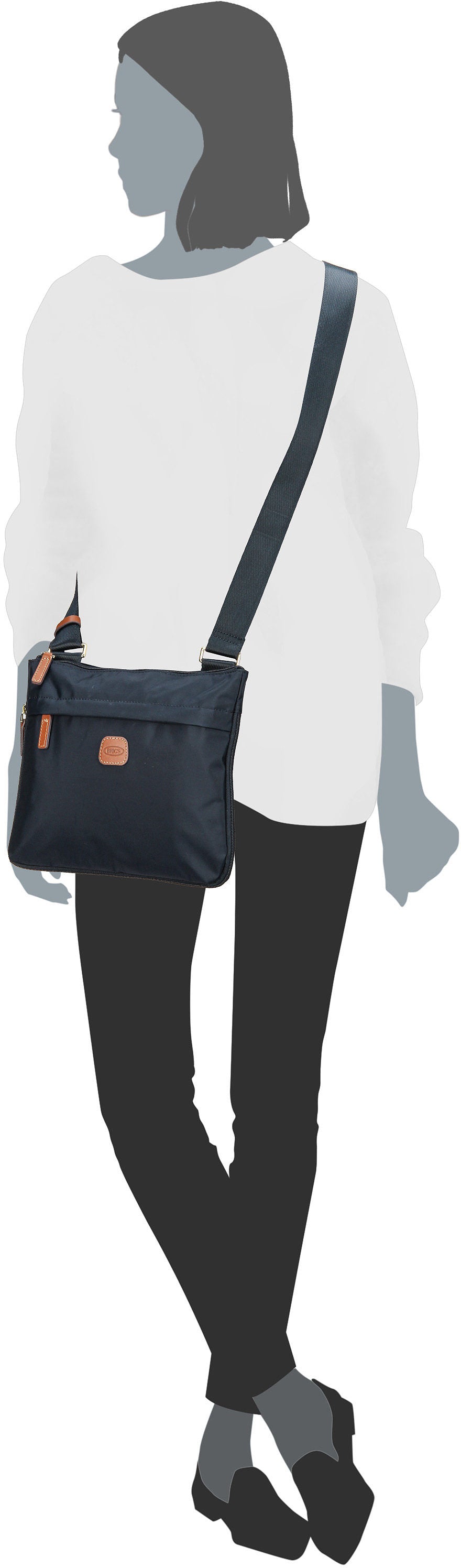 Bric's X-Bag 45081 Ozean Crossbody Bag – Silhouette View