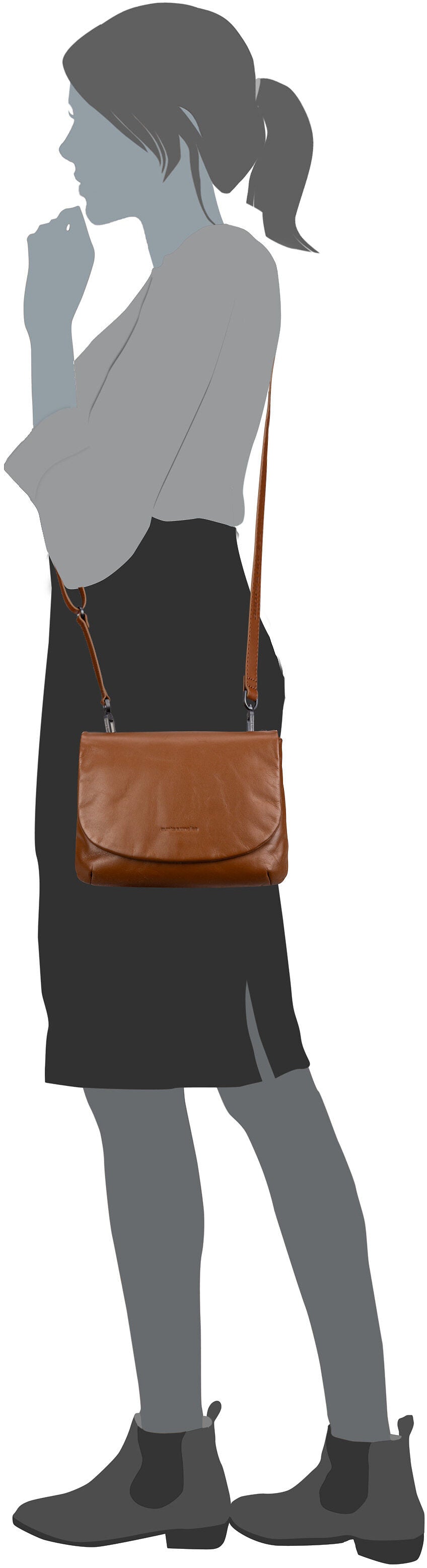 aunts & uncles Pepino Cashmere Borsa a tracolla – Vista Silhouette