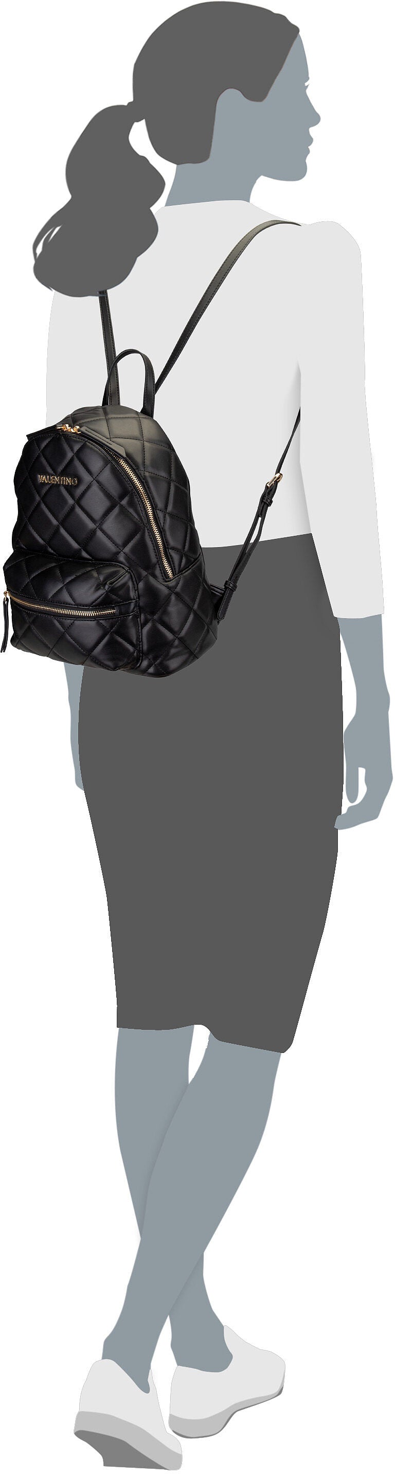 Valentino Ocarina K37R Nero Backpack – Silhouette View