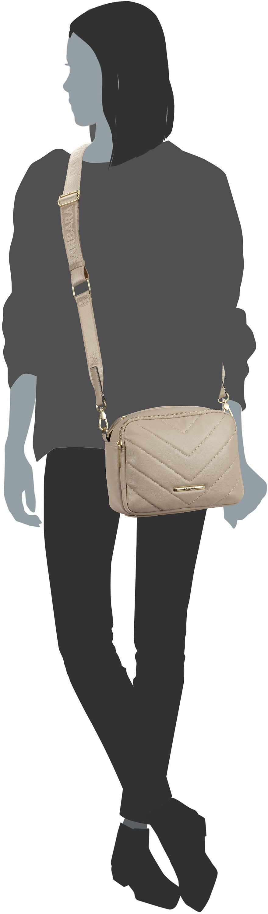 travelite Barbara Cozy CB Sand Crossbody Bag – Silhouette View